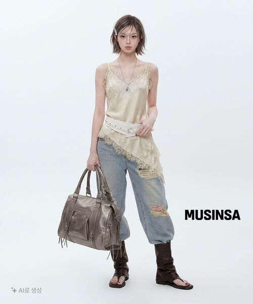 PROJECT WAVE(プロジェクトウェーブ)の「VINTAGE WIDE PANTS-DENIM(デニムパンツ・レディース・ブルー・MEDIUM/LARGE/SMALL)」の14枚目の写真