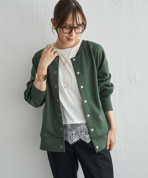 ikka(イッカ)の「GOKU楽ダンボールカーディガン(カーディガン/ボレロ・レディース・ブラック/ベージュ/オリーブ/モカ・M/L)」の4枚目の写真