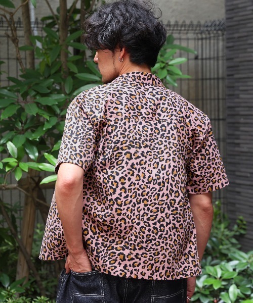 LUXSTYLE(ラグスタイル)の「ヒョウ柄半袖シャツ(シャツ/ブラウス・メンズ・ピンク/アイボリー・L/M)」の18枚目の写真