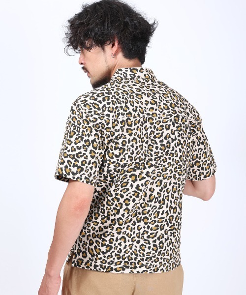 LUXSTYLE(ラグスタイル)の「ヒョウ柄半袖シャツ(シャツ/ブラウス・メンズ・ピンク/アイボリー・L/M)」の12枚目の写真