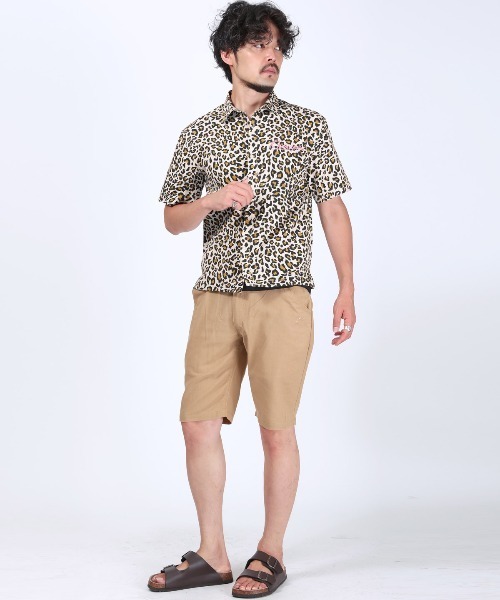 LUXSTYLE(ラグスタイル)の「ヒョウ柄半袖シャツ(シャツ/ブラウス・メンズ・ピンク/アイボリー・L/M)」の13枚目の写真