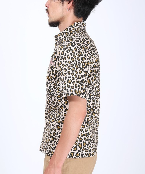 LUXSTYLE(ラグスタイル)の「ヒョウ柄半袖シャツ(シャツ/ブラウス・メンズ・ピンク/アイボリー・L/M)」の15枚目の写真