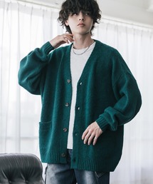 新色追加 オーバーサイズモヘアタッチシャギーニットカーディガン