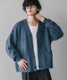 新色追加 オーバーサイズモヘアタッチシャギーニットカーディガン