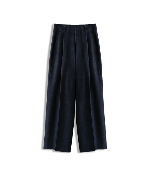 MEMUA(メムア)の「スラブワンタックワイドスラックス(スラックス・レディース・バーガンディー/ブルー・SMALL/MEDIUM/LARGE)」の2枚目の写真