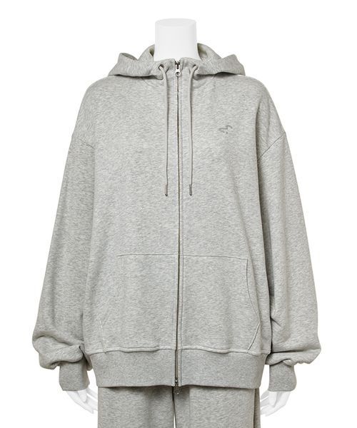 emmi(エミ)の「【W&T】ジップアップフーディー/オーバーサイズ【セットアップ対応】(パーカー・レディース・ブラウン/イエロー/グレー・F)」の8枚目の写真