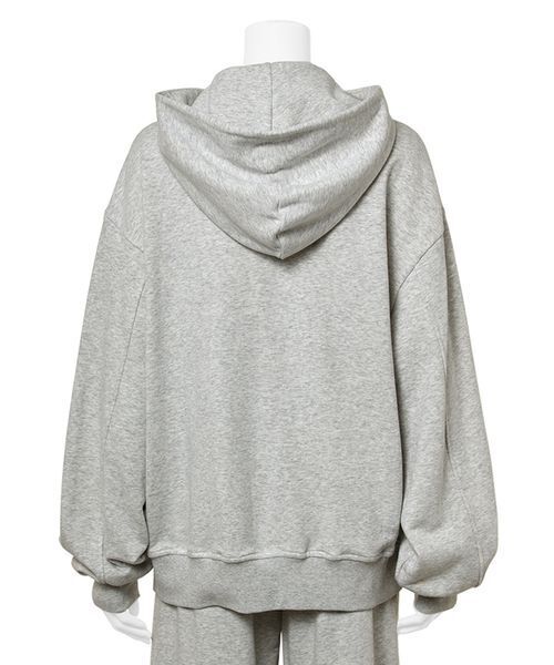emmi(エミ)の「【W&T】ジップアップフーディー/オーバーサイズ【セットアップ対応】(パーカー・レディース・ブラウン/イエロー/グレー・F)」の9枚目の写真