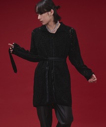 【SEME】velours flower lace gown shirt