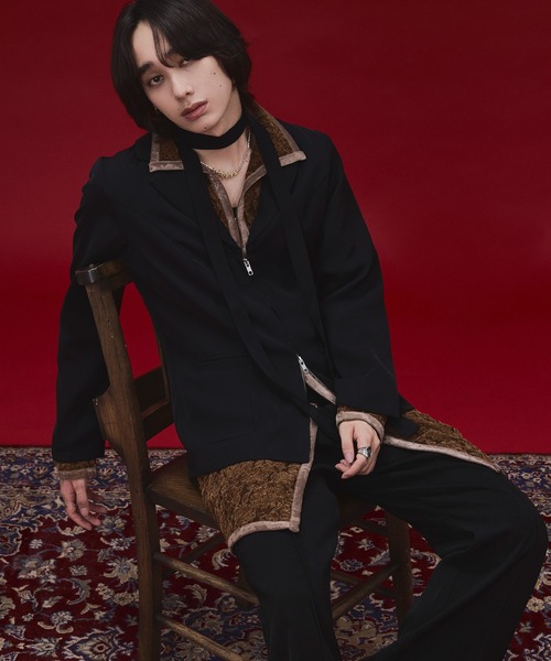 Ellno Loset(エルノロゼット)の「【SEME】velours flower lace gown shirt(シャツ/ブラウス・メンズ・ブラック/ネイビー/ブラウン・MEDIUM/SMALL/LARGE)」の11枚目の写真