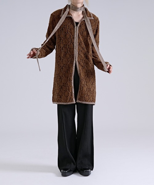 Ellno Loset(エルノロゼット)の「【SEME】velours flower lace gown shirt(シャツ/ブラウス・メンズ・ブラック/ネイビー/ブラウン・MEDIUM/SMALL/LARGE)」の22枚目の写真