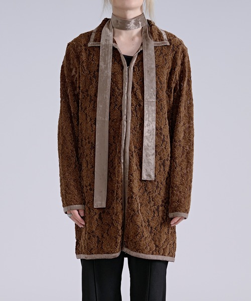 Ellno Loset(エルノロゼット)の「【SEME】velours flower lace gown shirt(シャツ/ブラウス・メンズ・ブラック/ネイビー/ブラウン・MEDIUM/SMALL/LARGE)」の19枚目の写真
