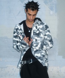OLYMPIA CAMO HOODED OVERSHIRT