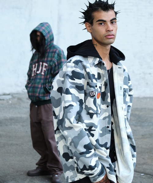 HUF(ハフ)の「OLYMPIA CAMO HOODED OVERSHIRT(シャツ/ブラウス・メンズ・カモフラージュ・XXL/XL/L/M/S)」の7枚目の写真