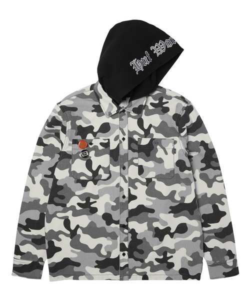HUF(ハフ)の「OLYMPIA CAMO HOODED OVERSHIRT(シャツ/ブラウス・メンズ・カモフラージュ・XXL/XL/L/M/S)」の9枚目の写真