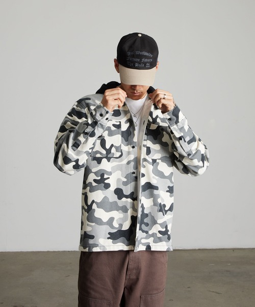 HUF(ハフ)の「OLYMPIA CAMO HOODED OVERSHIRT(シャツ/ブラウス・メンズ・カモフラージュ・XXL/XL/L/M/S)」の12枚目の写真
