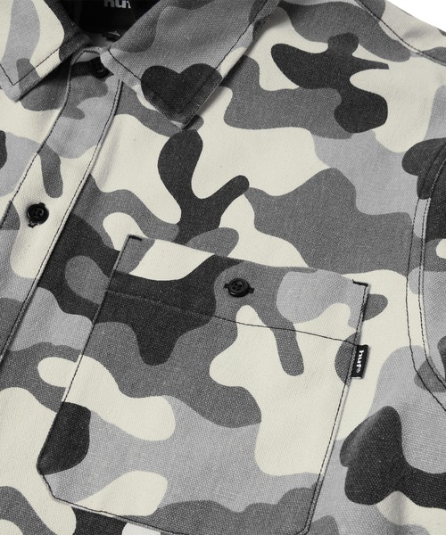 HUF(ハフ)の「OLYMPIA CAMO HOODED OVERSHIRT(シャツ/ブラウス・メンズ・カモフラージュ・XXL/XL/L/M/S)」の6枚目の写真