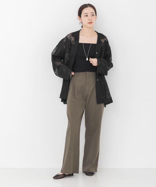 URBAN RESEARCH(アーバンリサーチ)の「『3サイズ展開』コットンサテンストレートパンツ(その他パンツ・レディース・ベージュ/カーキ・38/40/36)」の21枚目の写真