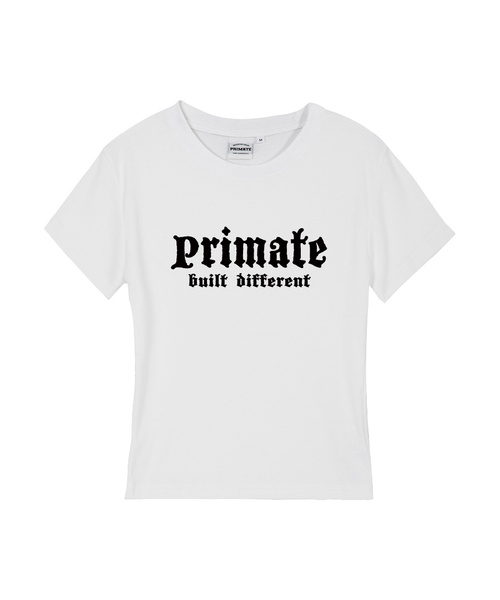 PRIMATE(プライメイト)の「PRIME DIFF レディース スリムフィット 半袖Tシャツ 5 COLORS(Tシャツ/カットソー・レディース・ホワイト/ブラック/カーキ/クリーム/チャコール・SMALL/MEDIUM/LARGE)」の1枚目の写真