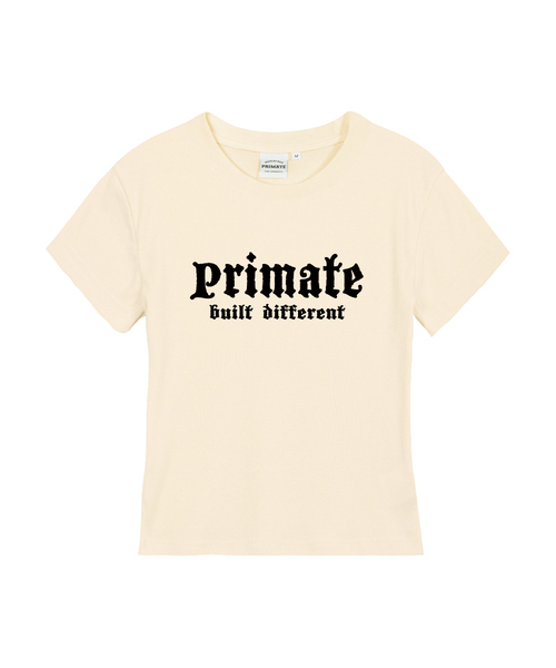 PRIMATE(プライメイト)の「PRIME DIFF レディース スリムフィット 半袖Tシャツ 5 COLORS(Tシャツ/カットソー・レディース・ホワイト/ブラック/カーキ/クリーム/チャコール・SMALL/MEDIUM/LARGE)」の4枚目の写真
