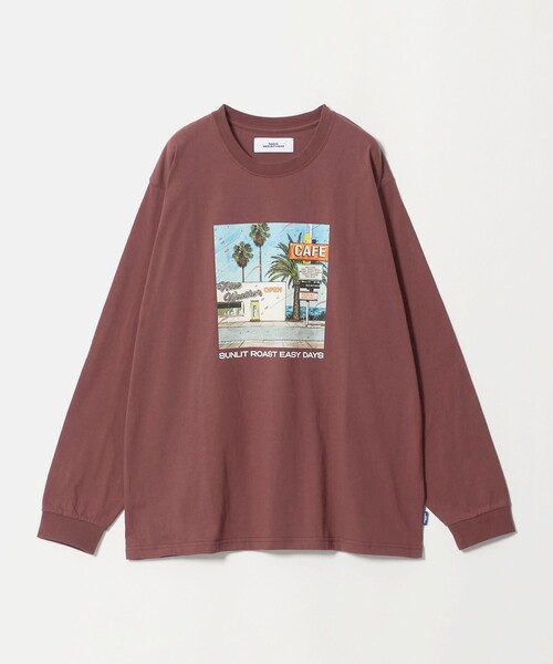 NICE WEATHER(ナイスウェザー)の「<NICE WEATHER>サンリット ロングスリーブ Tシャツ(Tシャツ/カットソー・メンズ・ターコイズブルー系/ホワイト/ワイン・L/S/M)」の3枚目の写真