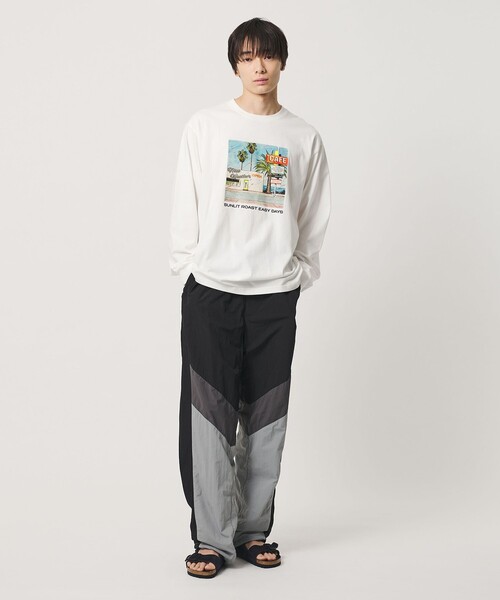 NICE WEATHER(ナイスウェザー)の「<NICE WEATHER>サンリット ロングスリーブ Tシャツ(Tシャツ/カットソー・メンズ・ターコイズブルー系/ホワイト/ワイン・L/S/M)」の5枚目の写真