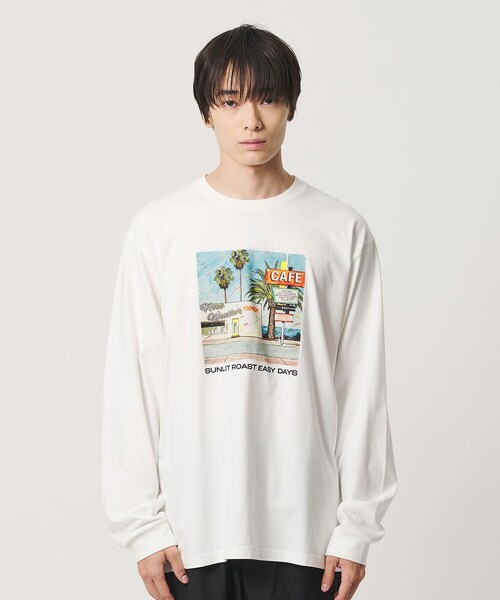 NICE WEATHER(ナイスウェザー)の「<NICE WEATHER>サンリット ロングスリーブ Tシャツ(Tシャツ/カットソー・メンズ・ターコイズブルー系/ホワイト/ワイン・L/S/M)」の6枚目の写真
