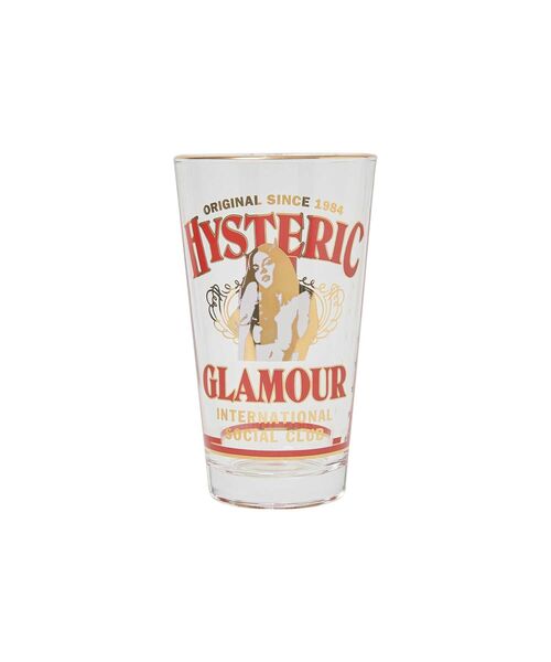 HYSTERIC GLAMOUR(ヒステリックグラマー)の「HG SOCIAL CLUB 1PINTビールグラス(グラス/マグカップ/タンブラー・メンズ・ホワイト・FREE)」の1枚目の写真