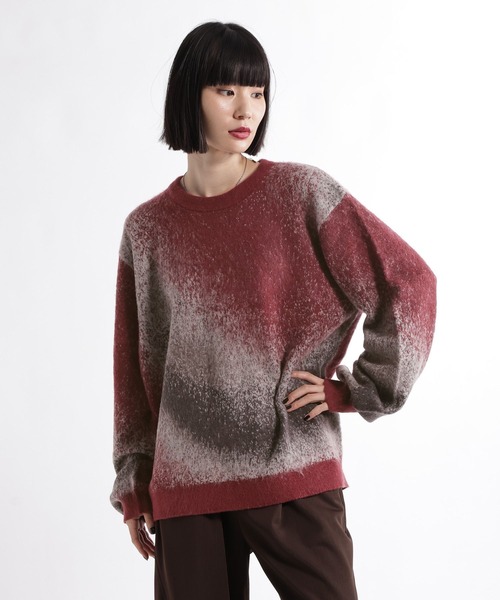 HARE(ハレ)の「グラデMELLOWニットプルオーバー(HARE)(ニット/セーター・メンズ・レッド/ブルー/ブラック/ホワイト・SMALL/MEDIUM)」の20枚目の写真