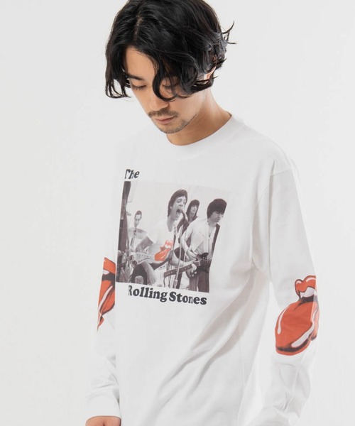 JACKROSE(ジャックローズ)の「B-TRS-Lips&Tongue フォト LSTEE(Tシャツ/カットソー・メンズ・ホワイト/ブラック・M/L)」の2枚目の写真