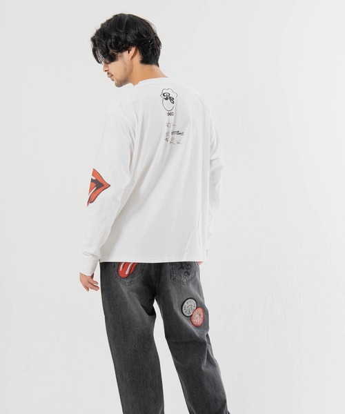 JACKROSE(ジャックローズ)の「B-TRS-Lips&Tongue フォト LSTEE(Tシャツ/カットソー・メンズ・ホワイト/ブラック・M/L)」の10枚目の写真