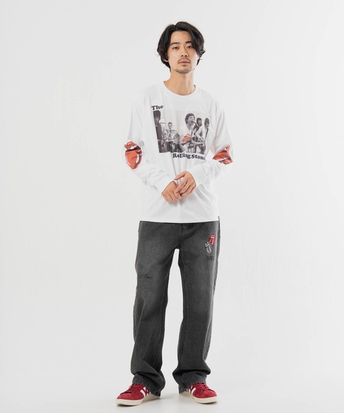 JACKROSE(ジャックローズ)の「B-TRS-Lips&Tongue フォト LSTEE(Tシャツ/カットソー・メンズ・ホワイト/ブラック・M/L)」の9枚目の写真