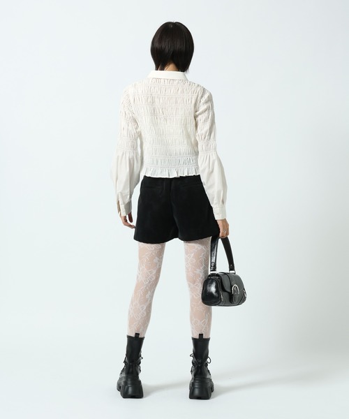 PAGEBOY(ページボーイ)の「ナポレオンシャーリングシャツ(Tシャツ/カットソー・レディース・オフホワイト/ブラック・FREE)」の10枚目の写真