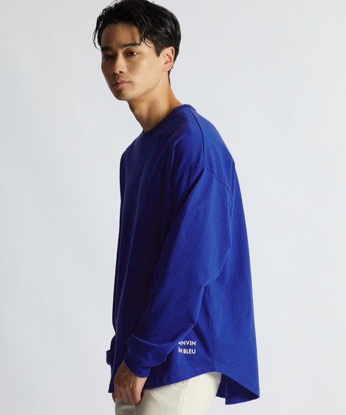 LANVIN en Bleu(ランバンオンブルー)の「8オンス ヘビーウェイト クルーネック ラウンドヘム ロンT(Tシャツ/カットソー・メンズ・ホワイト/ブルー/ブラック・52/46/48/50)」の3枚目の写真