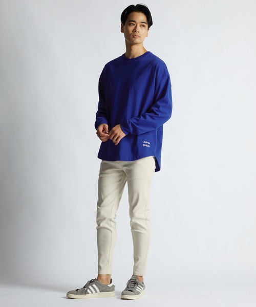 LANVIN en Bleu(ランバンオンブルー)の「8オンス ヘビーウェイト クルーネック ラウンドヘム ロンT(Tシャツ/カットソー・メンズ・ホワイト/ブルー/ブラック・52/46/48/50)」の8枚目の写真