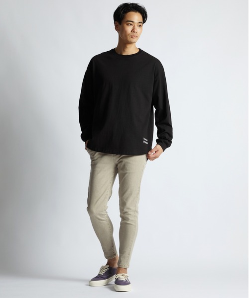 LANVIN en Bleu(ランバンオンブルー)の「8オンス ヘビーウェイト クルーネック ラウンドヘム ロンT(Tシャツ/カットソー・メンズ・ホワイト/ブルー/ブラック・52/46/48/50)」の6枚目の写真