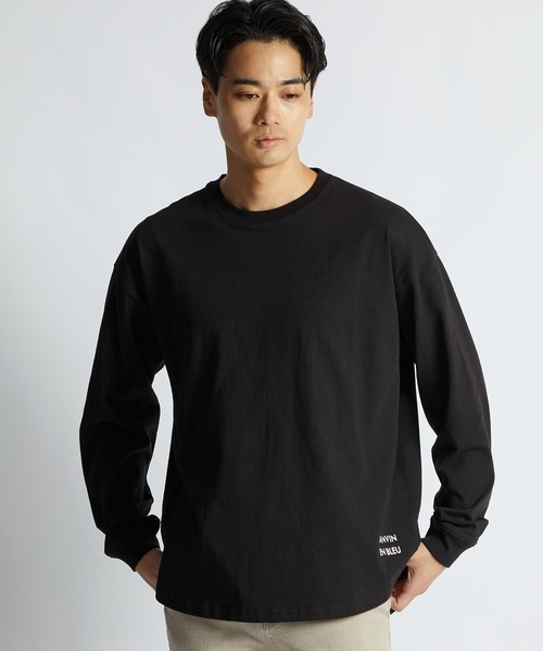 LANVIN en Bleu(ランバンオンブルー)の「8オンス ヘビーウェイト クルーネック ラウンドヘム ロンT(Tシャツ/カットソー・メンズ・ホワイト/ブルー/ブラック・52/46/48/50)」の7枚目の写真