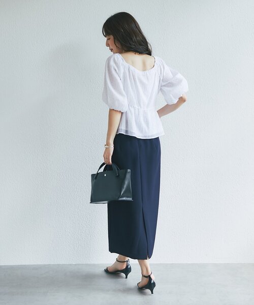 La boutique BonBon(ラブティックボンボン)の「ドットバルーンスリーブブラウス(シャツ/ブラウス・レディース・ライトグレー/オフホワイト・FREE)」の15枚目の写真