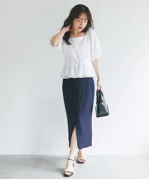 La boutique BonBon(ラブティックボンボン)の「ドットバルーンスリーブブラウス(シャツ/ブラウス・レディース・ライトグレー/オフホワイト・FREE)」の16枚目の写真