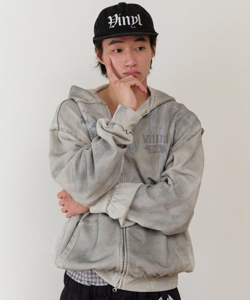 THEVINYLHOUSE（ザバイニルハウス）の「AMERICA HOODIE ZIP-UP BEIGE（パーカー・メンズ・その他・SMALL/MEDIUM/LARGE）」の2枚目の写真