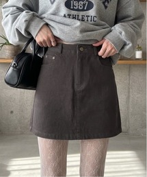コットンツイル 台形ミニスカート