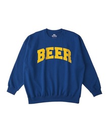 NOBOUND(ノーバウンド) トレーナー メンズ スウェット ビッグシルエット BEER ビール リカー お酒 ロゴ プリント スウェットシャツ スエット プルオーバー トップス レディース ユニセックス