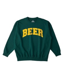 NOBOUND(ノーバウンド) トレーナー メンズ スウェット ビッグシルエット BEER ビール リカー お酒 ロゴ プリント スウェットシャツ スエット プルオーバー トップス レディース ユニセックス