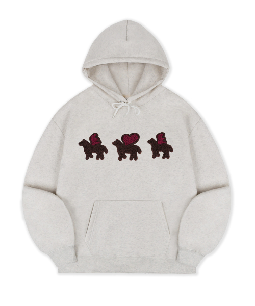 ambler(エムブラー)の「エンジェルロゴ刺繍フードTシャツ AHP1317 (オートミール)(パーカー・レディース・その他・M)」の1枚目の写真