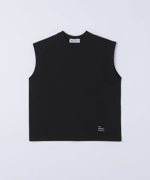 City Ambient Products(シティアンビエントプロダクツ)の「WEB限定|スリーブ レス ロゴ Tシャツ(Tシャツ/カットソー・メンズ・ホワイト/ブラック/ブラウン・SMALL/MEDIUM/LARGE)」の2枚目の写真