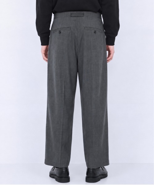 UNITED TOKYO(ユナイテッドトウキョウ)の「【新作】SUPER110S WOOL ストライプベルテッドスラックス |防シワ/防臭/ウォッシャブル/ベルト付き/タック/ウエスト調節(その他パンツ・メンズ・ネイビー/ダークグレー・1/2)」の9枚目の写真