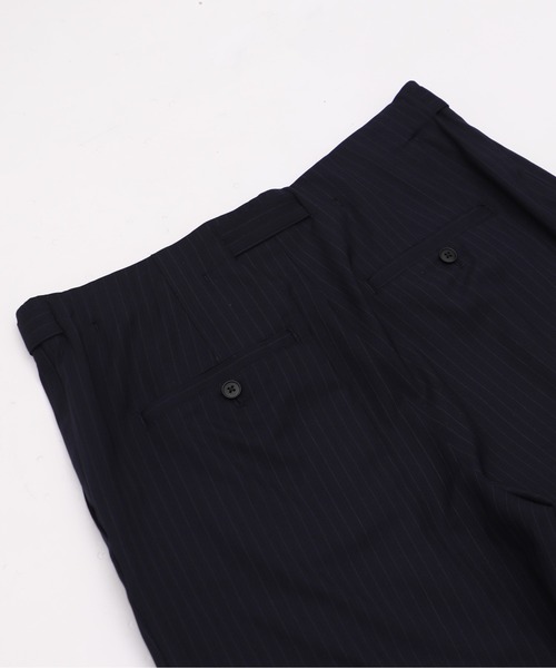 UNITED TOKYO(ユナイテッドトウキョウ)の「【新作】SUPER110S WOOL ストライプベルテッドスラックス |防シワ/防臭/ウォッシャブル/ベルト付き/タック/ウエスト調節(その他パンツ・メンズ・ネイビー/ダークグレー・1/2)」の16枚目の写真