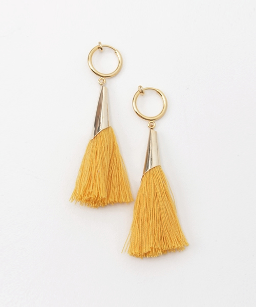 VIS(ビス)の「【MORE9月号掲載】タッセルイヤリング(イヤリング・レディース・ブルー/マスタード/ホワイト・FREE)」の1枚目の写真