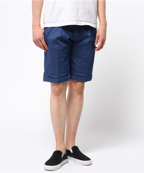 MIND BLOW(マインドブロウ)の「ライトオンスストレッチデニムショーツ(その他パンツ・メンズ・ネイビー/ブルー・S/L/M)」の1枚目の写真