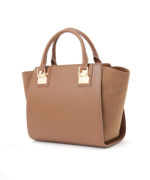 N.（N. Natural Beauty Basic）（エヌエヌナチュラルビューティーベーシック）の「メタルポイントバッグ（トートバッグ・レディース・ブラック/グレー系その他/ブラウン・ﾌﾘ-）」の4枚目の写真