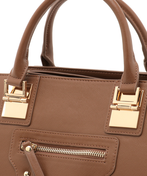 N.（N. Natural Beauty Basic）（エヌエヌナチュラルビューティーベーシック）の「メタルポイントバッグ（トートバッグ・レディース・ブラック/グレー系その他/ブラウン・ﾌﾘ-）」の6枚目の写真